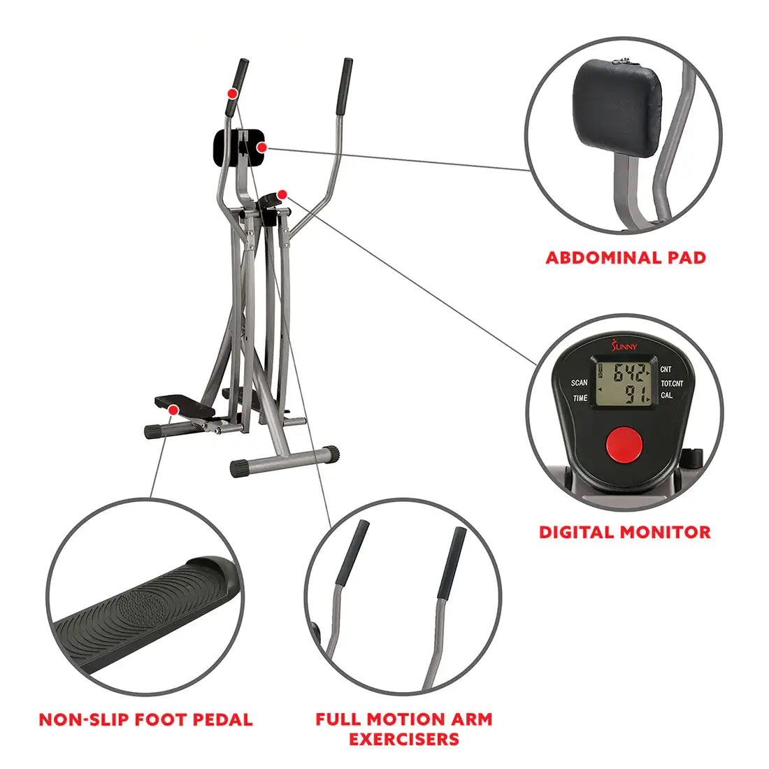 GP Pro Sun Air Walk Trainer Glider Exercise Machine- Lifetime warranty*