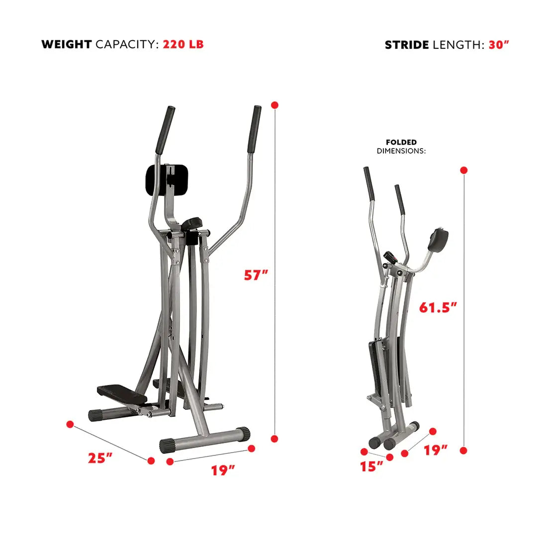 GP Pro Sun Air Walk Trainer Glider Exercise Machine- Lifetime warranty*