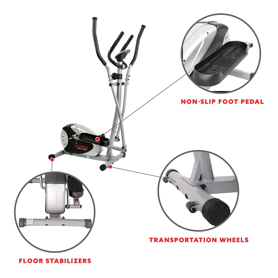 GP Pro Sun Elliptical Bike Magnetic Resistance Elliptical Machine Cross Trainer- Lifetime warranty*