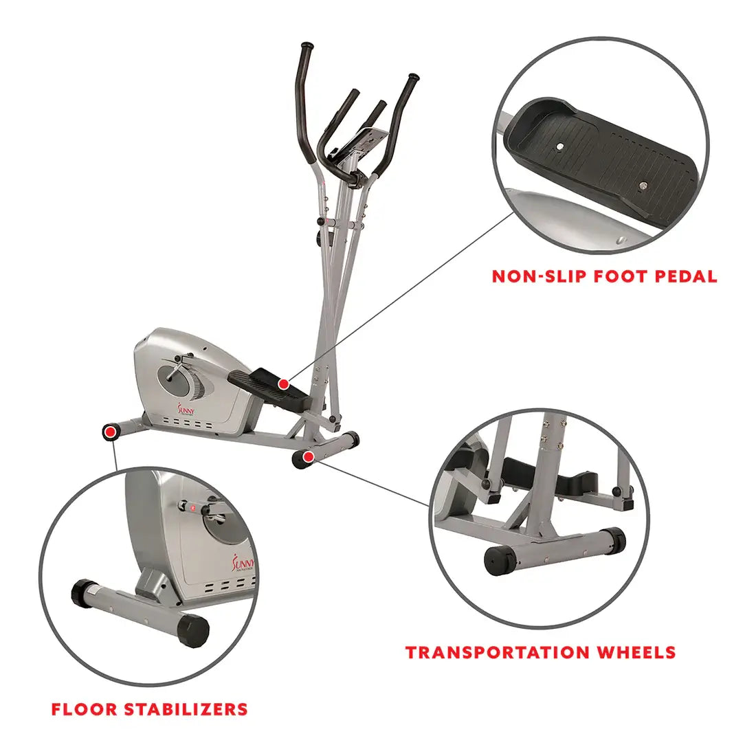GP Pro Sun Magnetic Elliptical Trainer Fitness Machine- Lifetime warranty*
