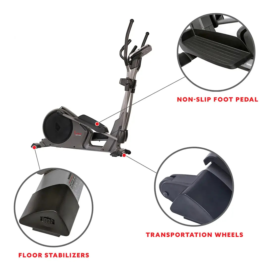 GP Pro Sun Pre-Programmed Elliptical Trainer Machine Magnetic - Lifetime warranty*