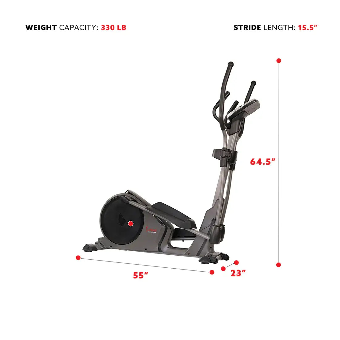 GP Pro Sun Pre-Programmed Elliptical Trainer Machine Magnetic - Lifetime warranty*