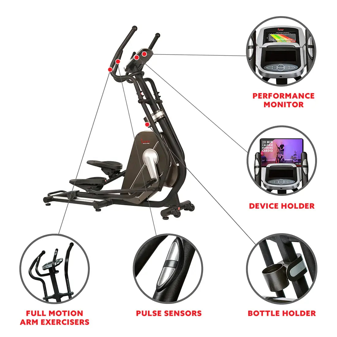GP Pro Sun Circuit Zone Elliptical Trainer Machine- Lifetime warranty*