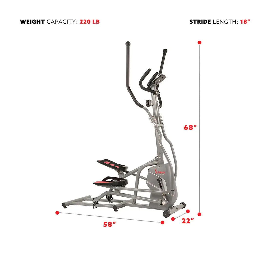 GP Pro Sun Elliptical Trainer Machine Magnetic Elliptical- Lifetime warranty*