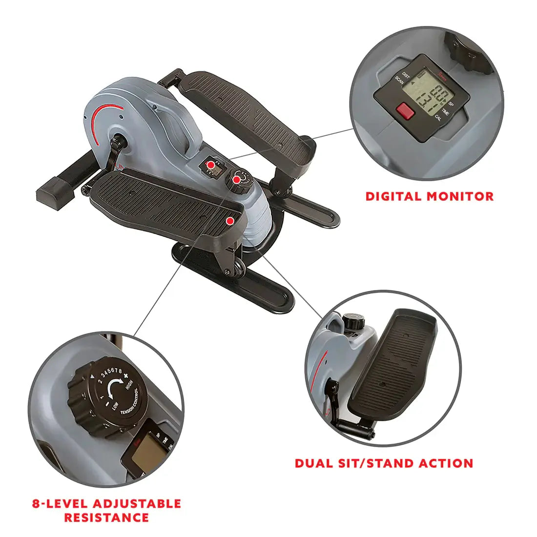 GP Pro Sun Portable Standing Mini Elliptical Trainer- Lifetime warranty*