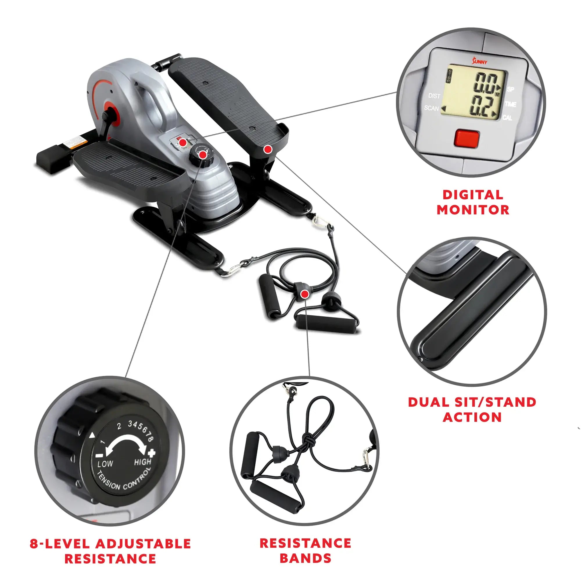 GP Pro Sun Portable Stand Up Elliptical- Lifetime warranty*