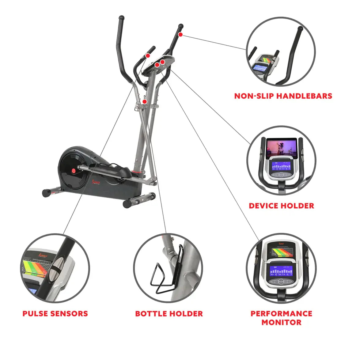 GP Pro Sun Magnetic Elliptical Machine Pre-Programmed Trainer- Lifetime warranty*