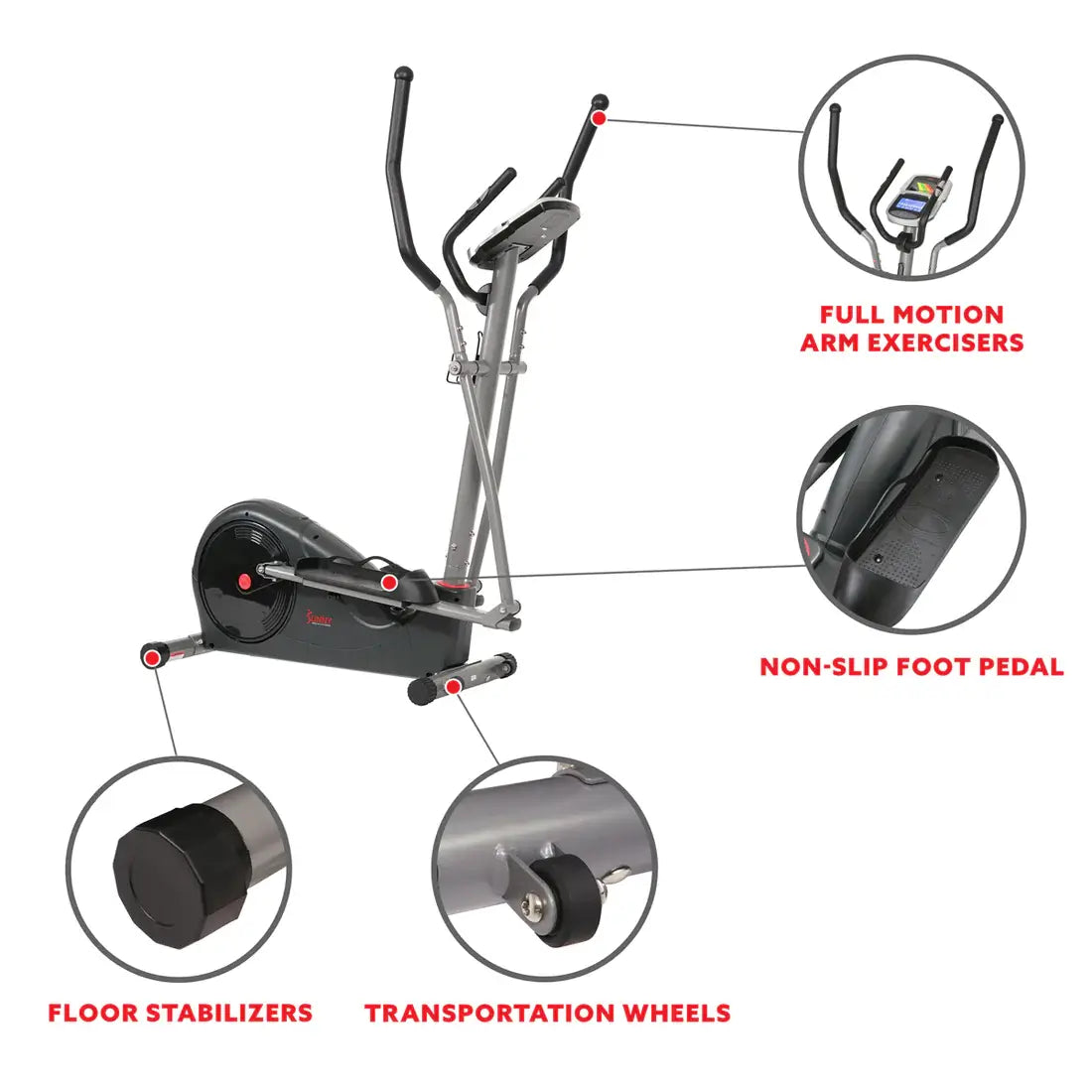 GP Pro Sun Magnetic Elliptical Machine Pre-Programmed Trainer- Lifetime warranty*