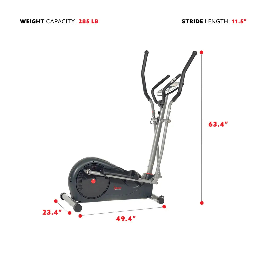 GP Pro Sun Magnetic Elliptical Machine Pre-Programmed Trainer- Lifetime warranty*