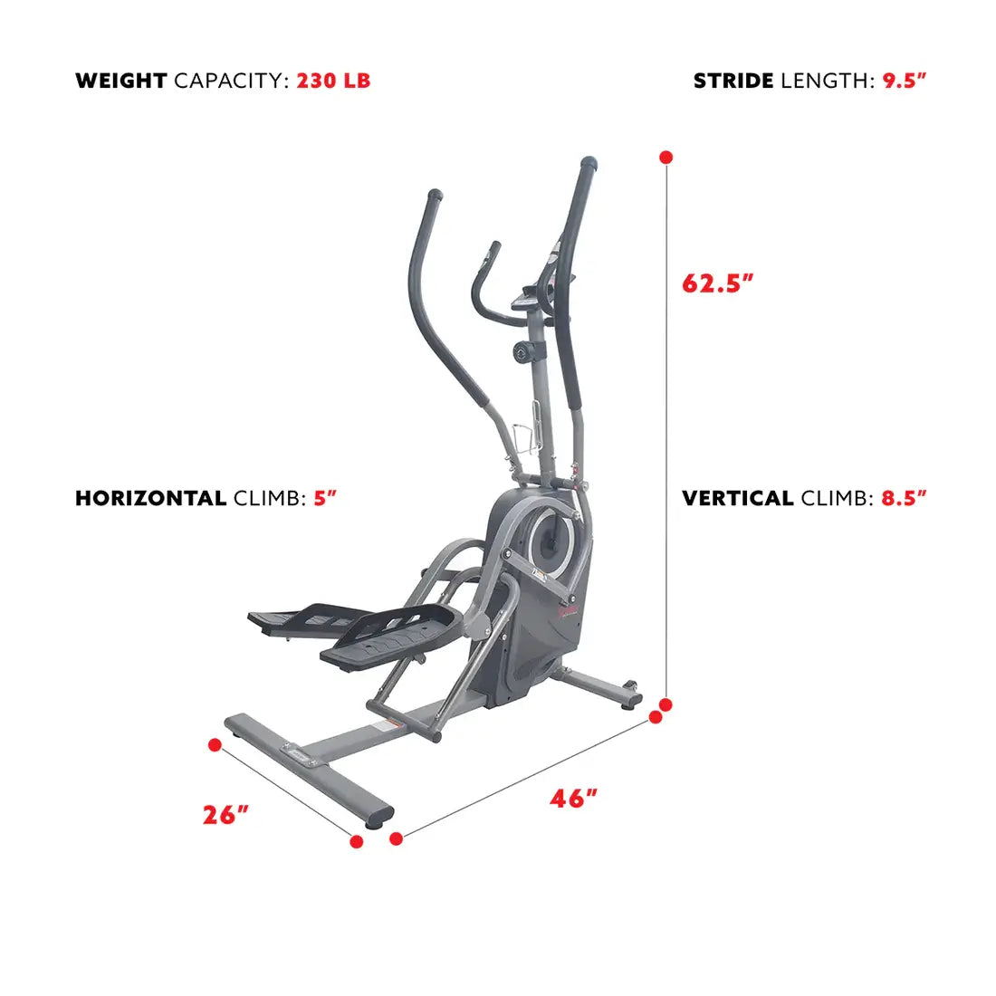 GP Pro Sun Pro Cardio Climber Elliptical Machine- Lifetime warranty*