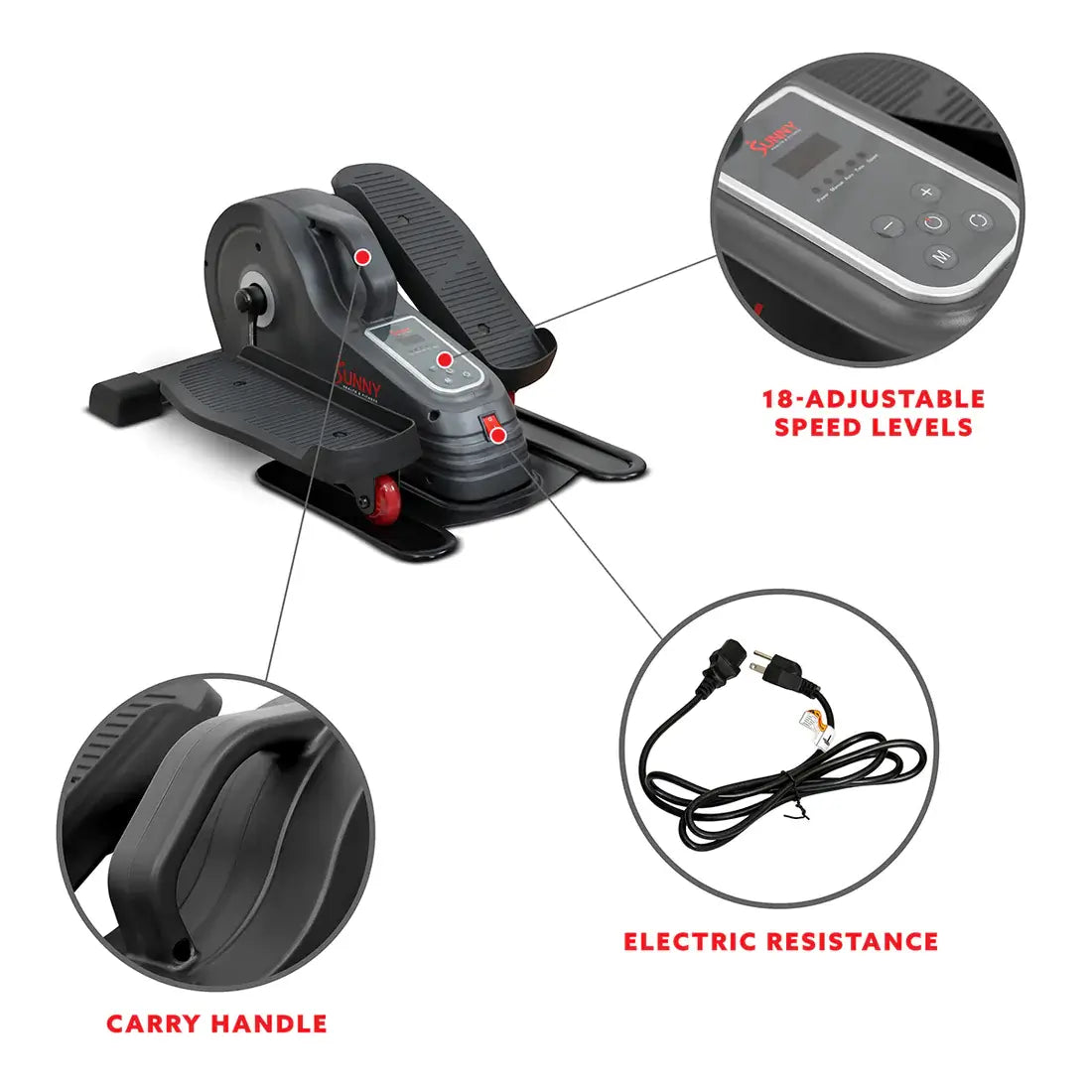 GP Pro Sun SitFit Electric Motorized Under Desk Elliptical- Lifetime warranty*