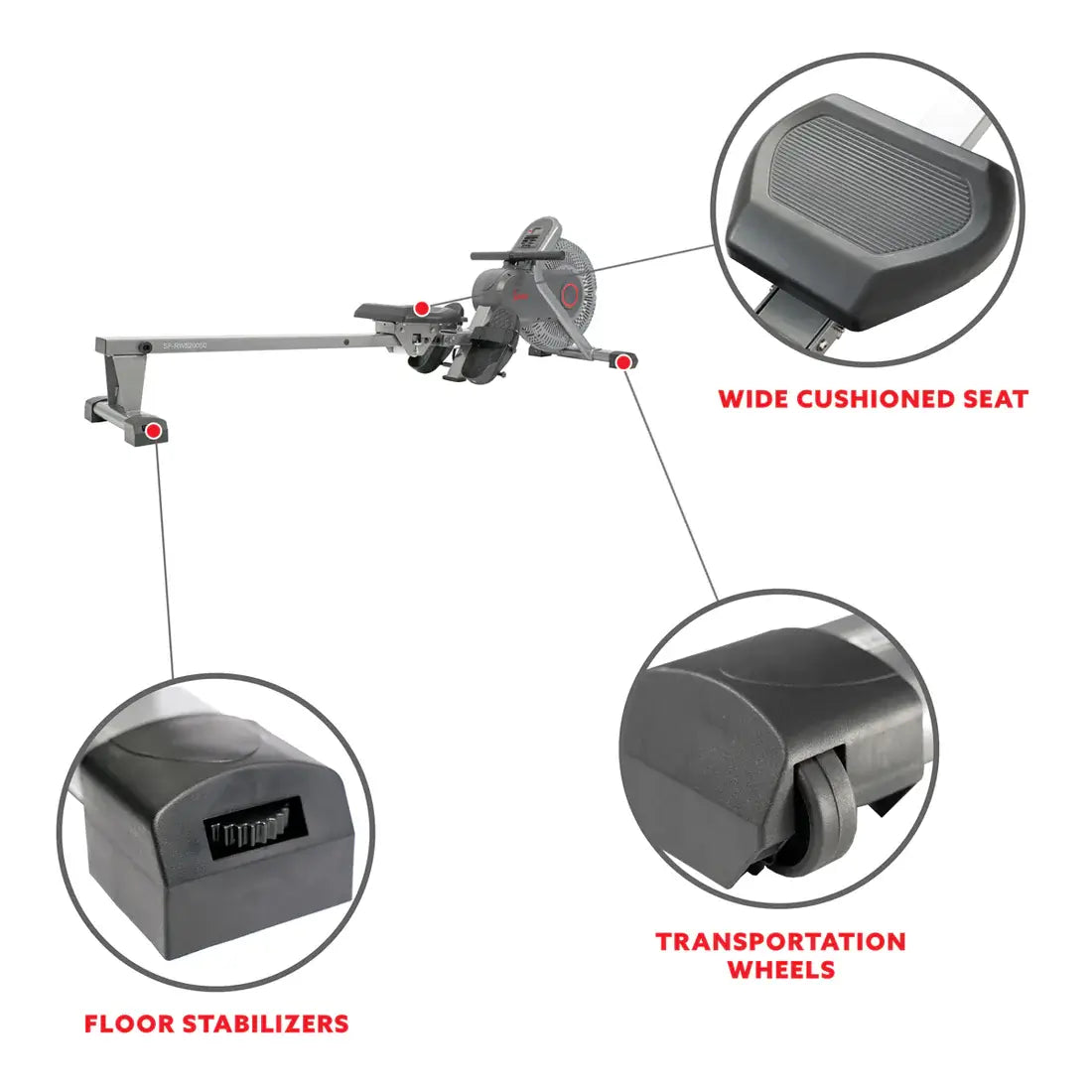 GP Pro Sun Fan Ergometer Rowing Machine Air Rower - Lifetime warranty*