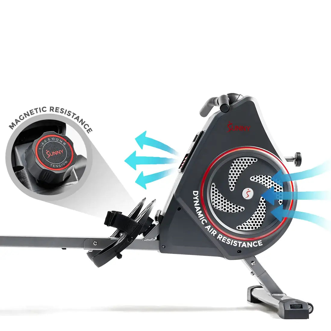GP Pro Sun Air+ Magnetic Rowing Machine - Lifetime warranty*