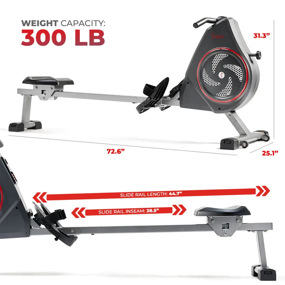 GP Pro Sun Air+ Magnetic Rowing Machine - Lifetime warranty*