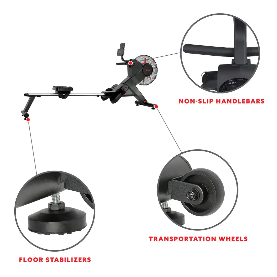 GP Pro Sun Carbon Premium Air Magnetic Rowing Machine - Lifetime warranty*