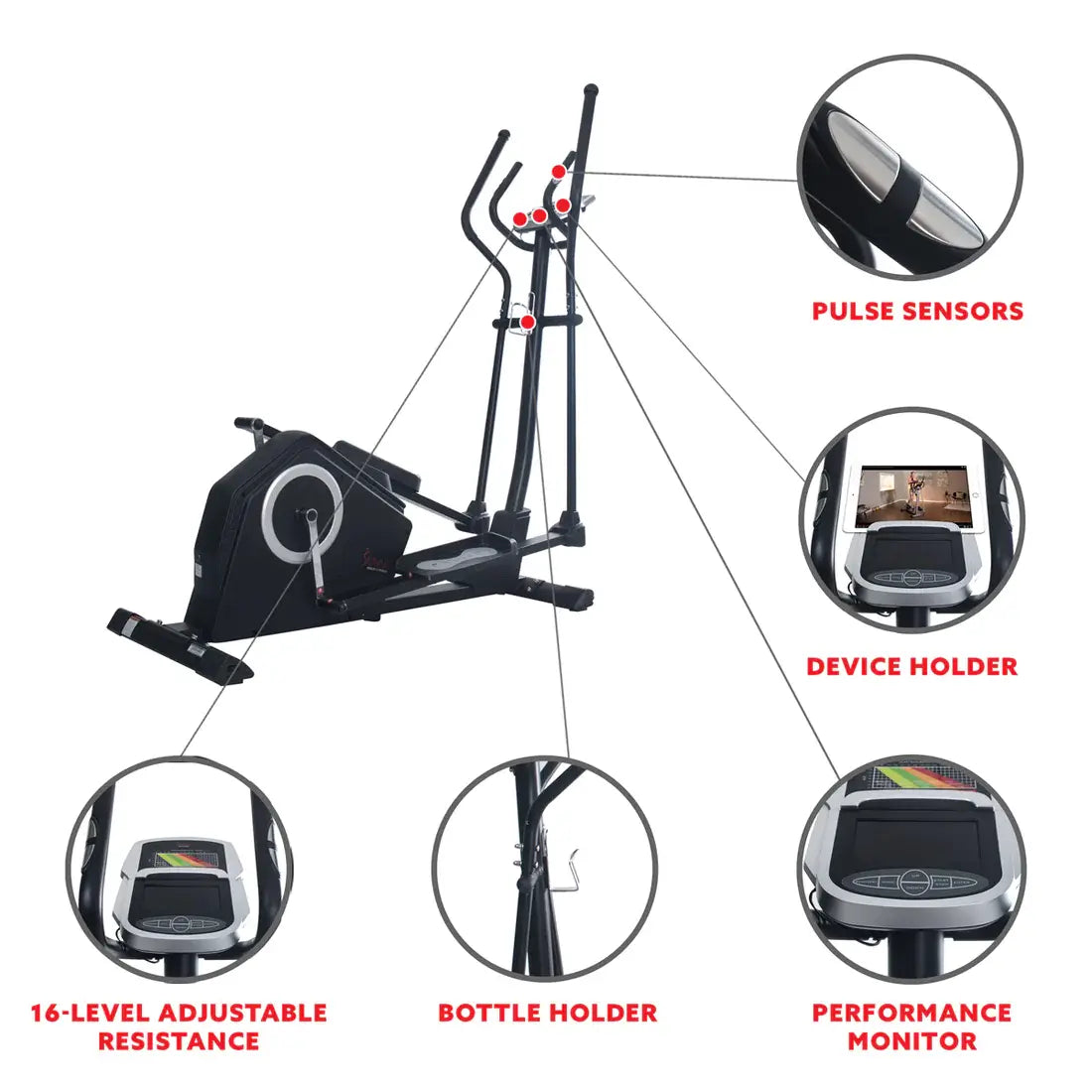 GP Pro Sun Programmable Elliptical Magnetic Cardio Power Trainer- Lifetime warranty*