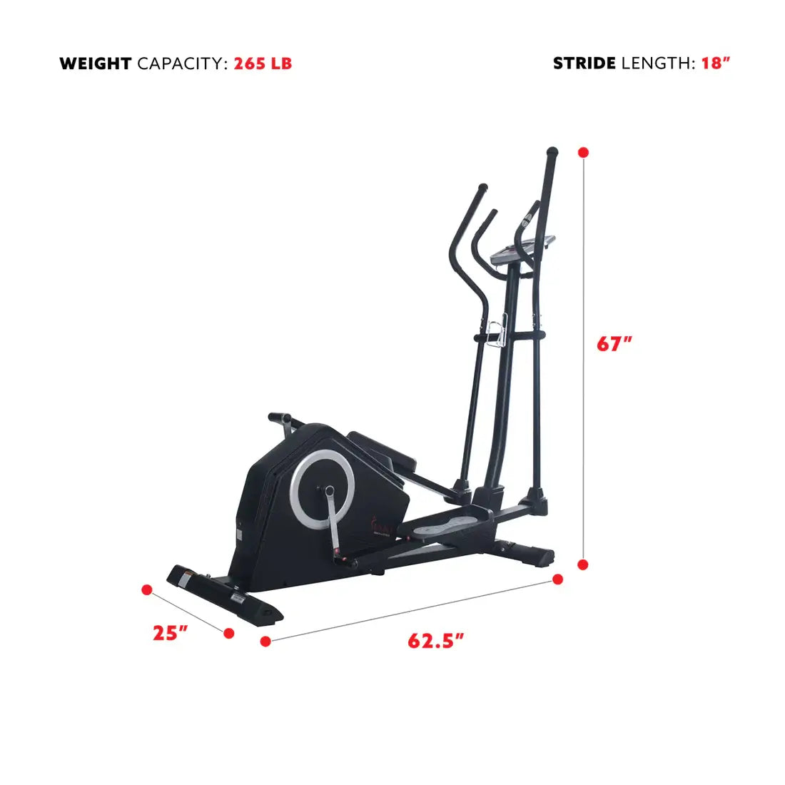 GP Pro Sun Programmable Elliptical Magnetic Cardio Power Trainer- Lifetime warranty*
