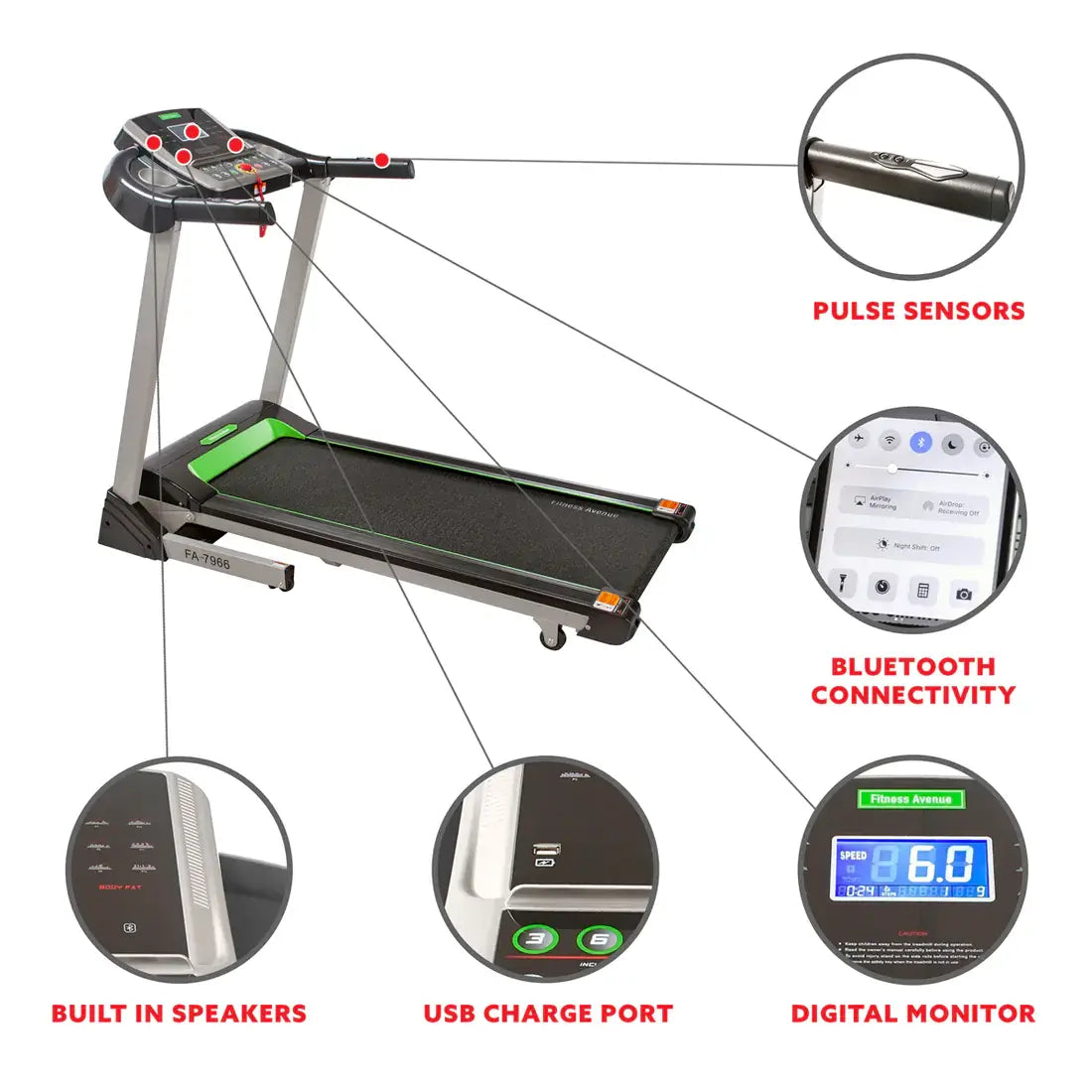 GP Pro Sun Fitness Avenue Treadmill With Incline - Lifetime warranty*