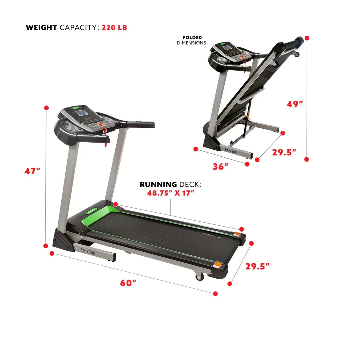 GP Pro Sun Fitness Avenue Treadmill With Incline - Lifetime warranty*