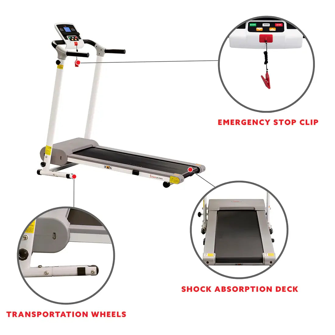 GP Pro Sun Easy Assembly Folding Treadmill Motorized Compact - Lifetime warranty*
