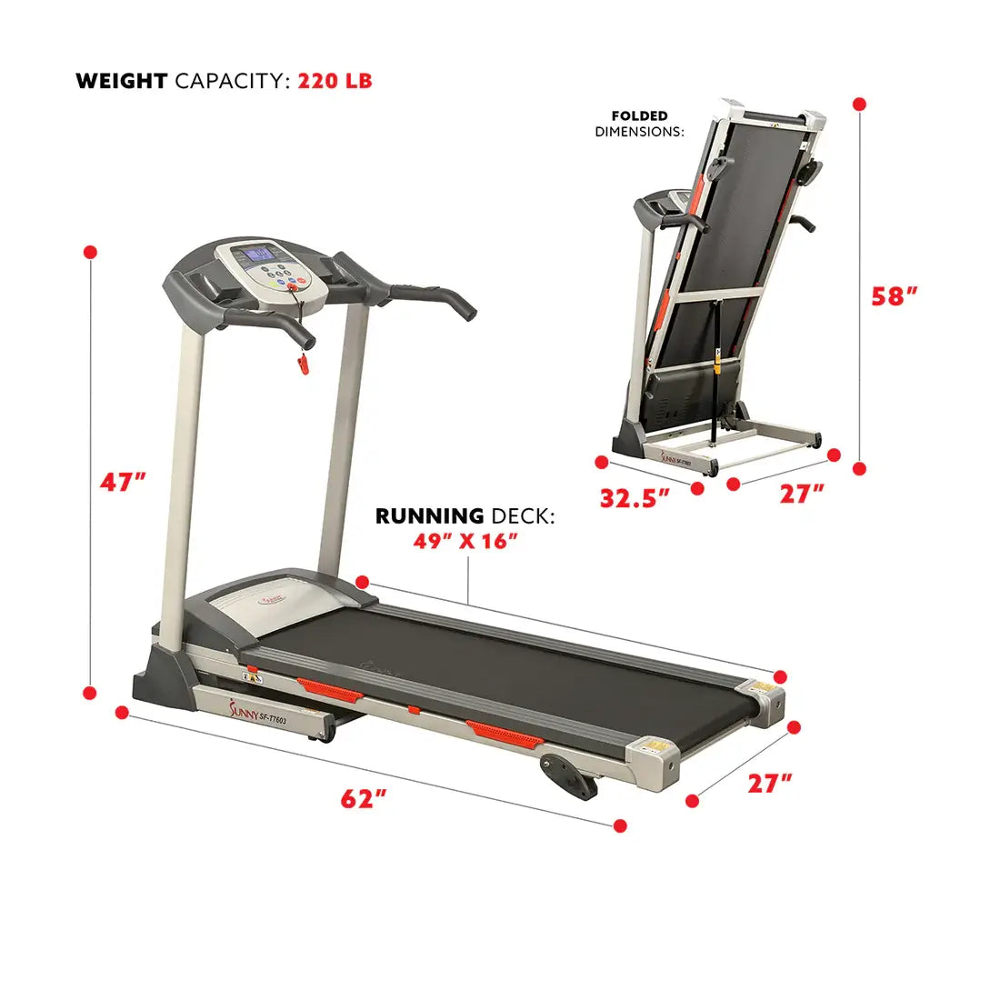 GP Pro Sun Motorized Treadmill Electronic Running Machine- Lifetime warranty*