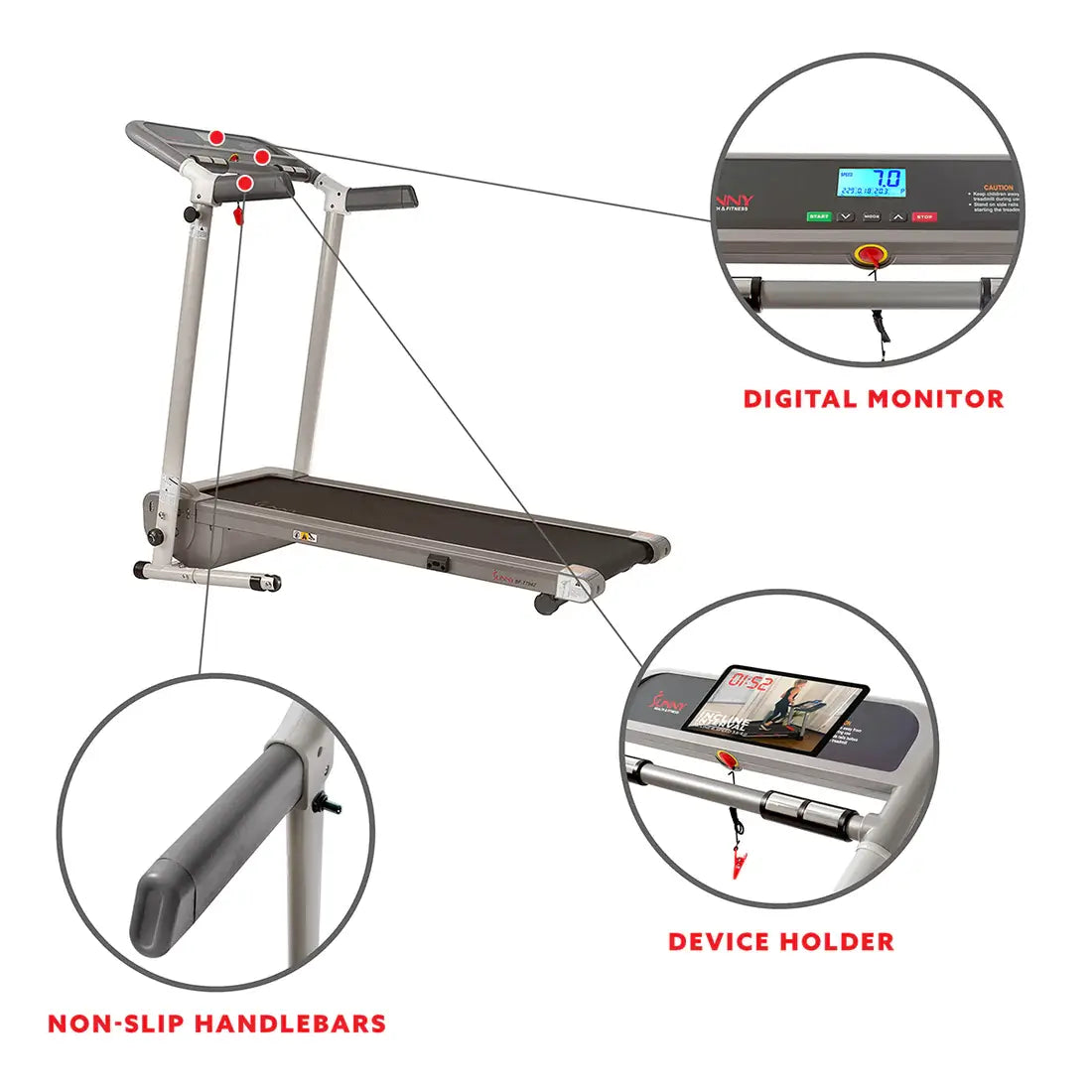 GP Pro Sun Foldable Walking Compact Treadmill - Lifetime warranty*