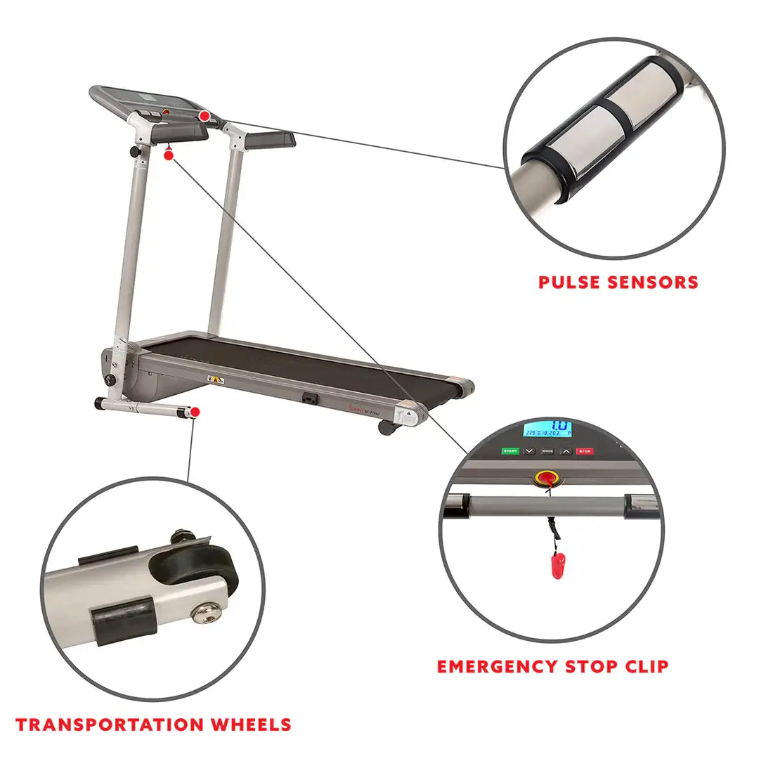 GP Pro Sun Foldable Walking Compact Treadmill - Lifetime warranty*