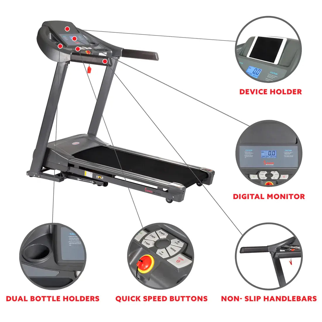 GP Pro Sun Heavy Duty Treadmill High Weight 350 LB Capacity for Walking- Lifetime warranty*