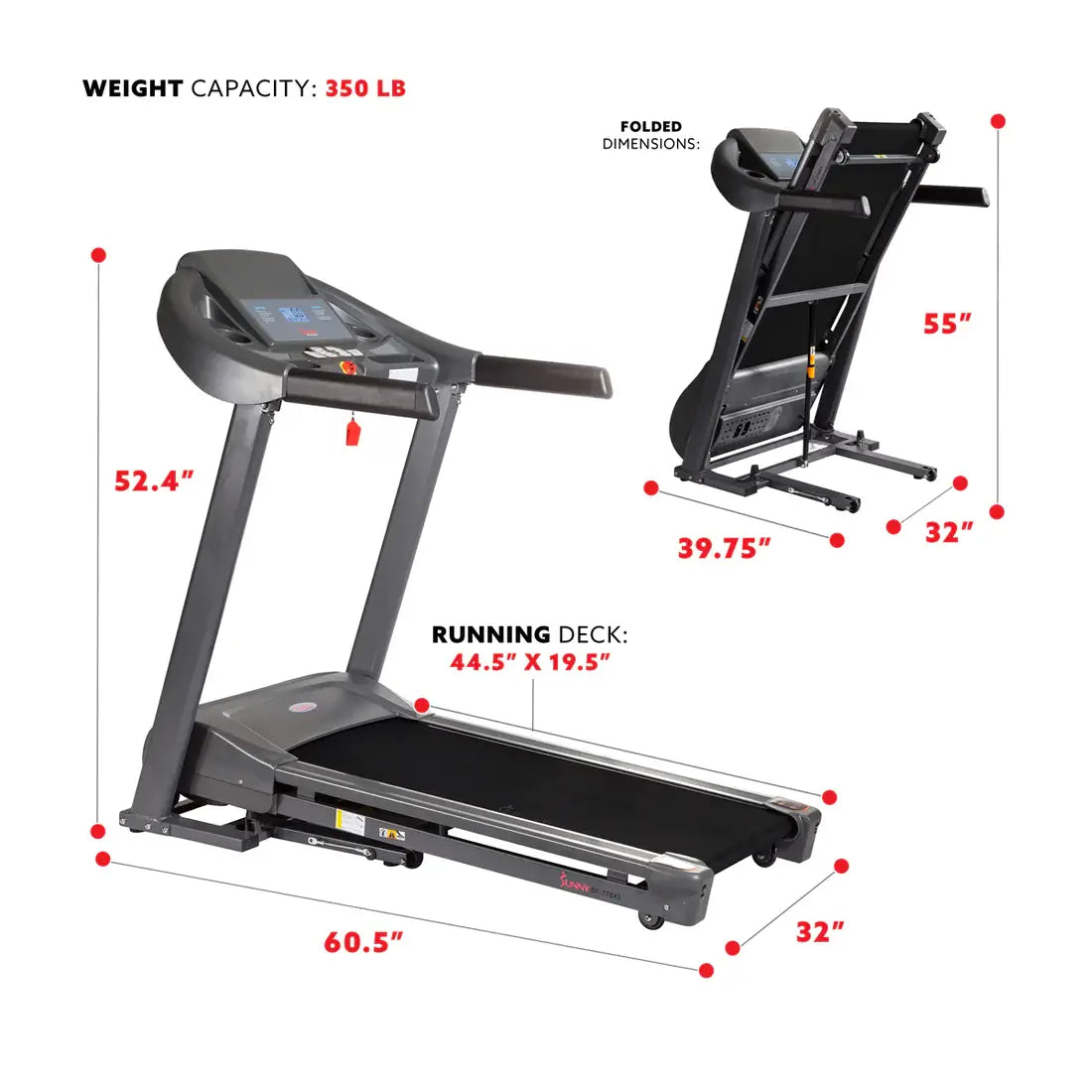 GP Pro Sun Heavy Duty Treadmill High Weight 350 LB Capacity for Walking- Lifetime warranty*