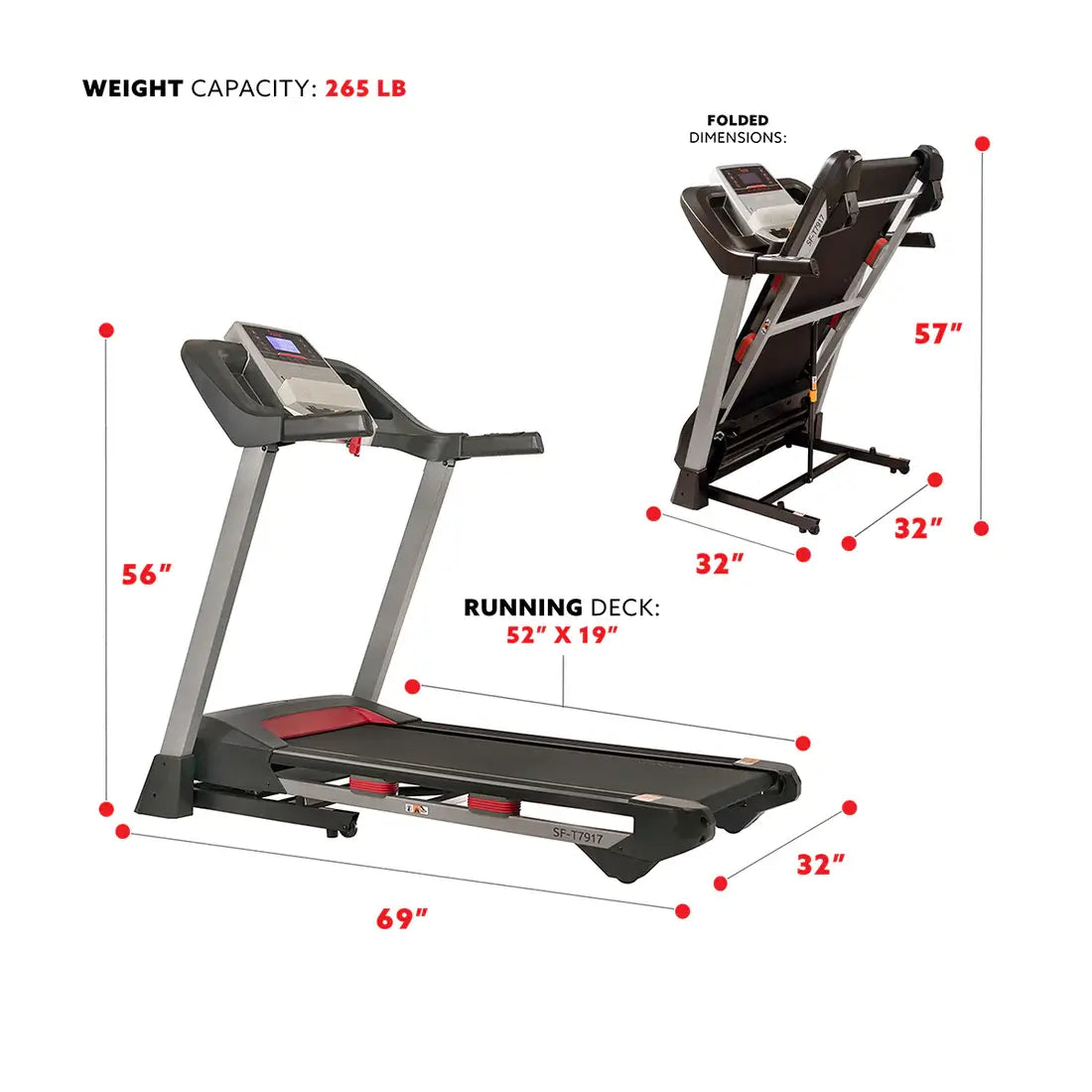 GP Pro Sun Electric Folding Treadmill- Lifetime warranty*