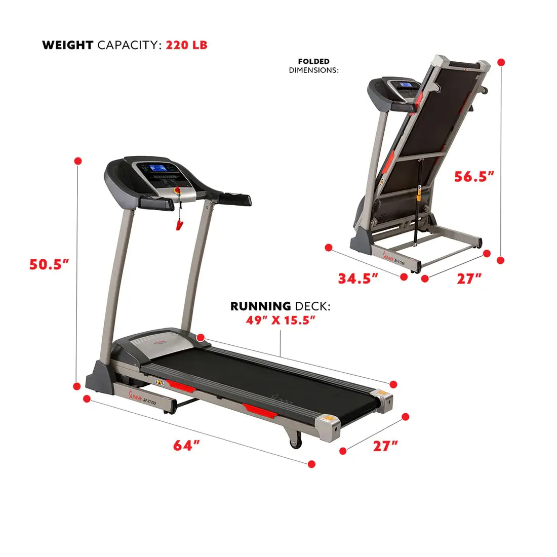 GP Pro Sun Portable Treadmill- Lifetime warranty*