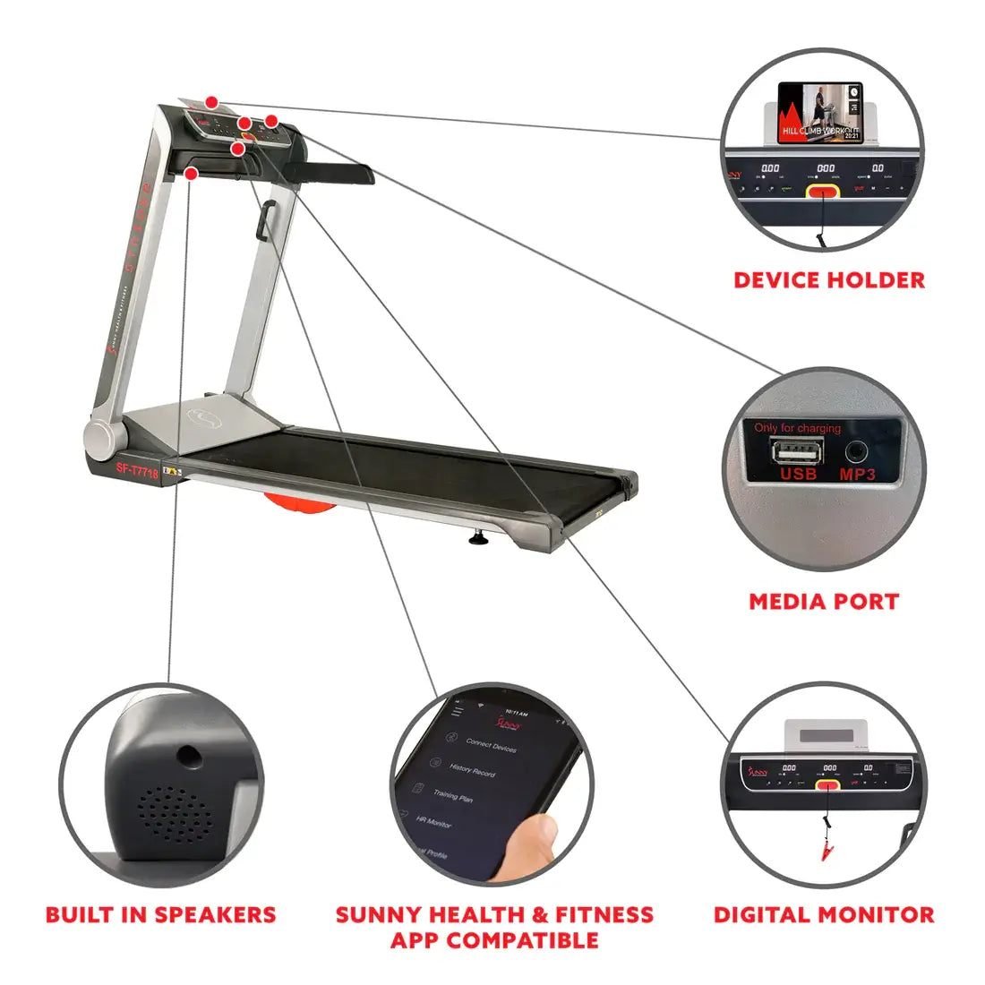 GP Pro Sun Pro Treadmill Wide Flat Folding & Low Deck- Lifetime warranty*