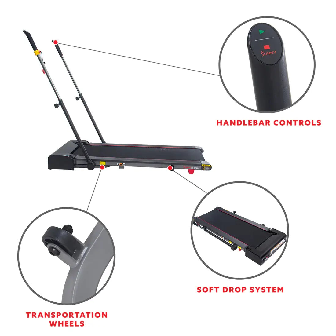 GP Pro Sun Slim Folding Treadmill Trekpad- Lifetime warranty*