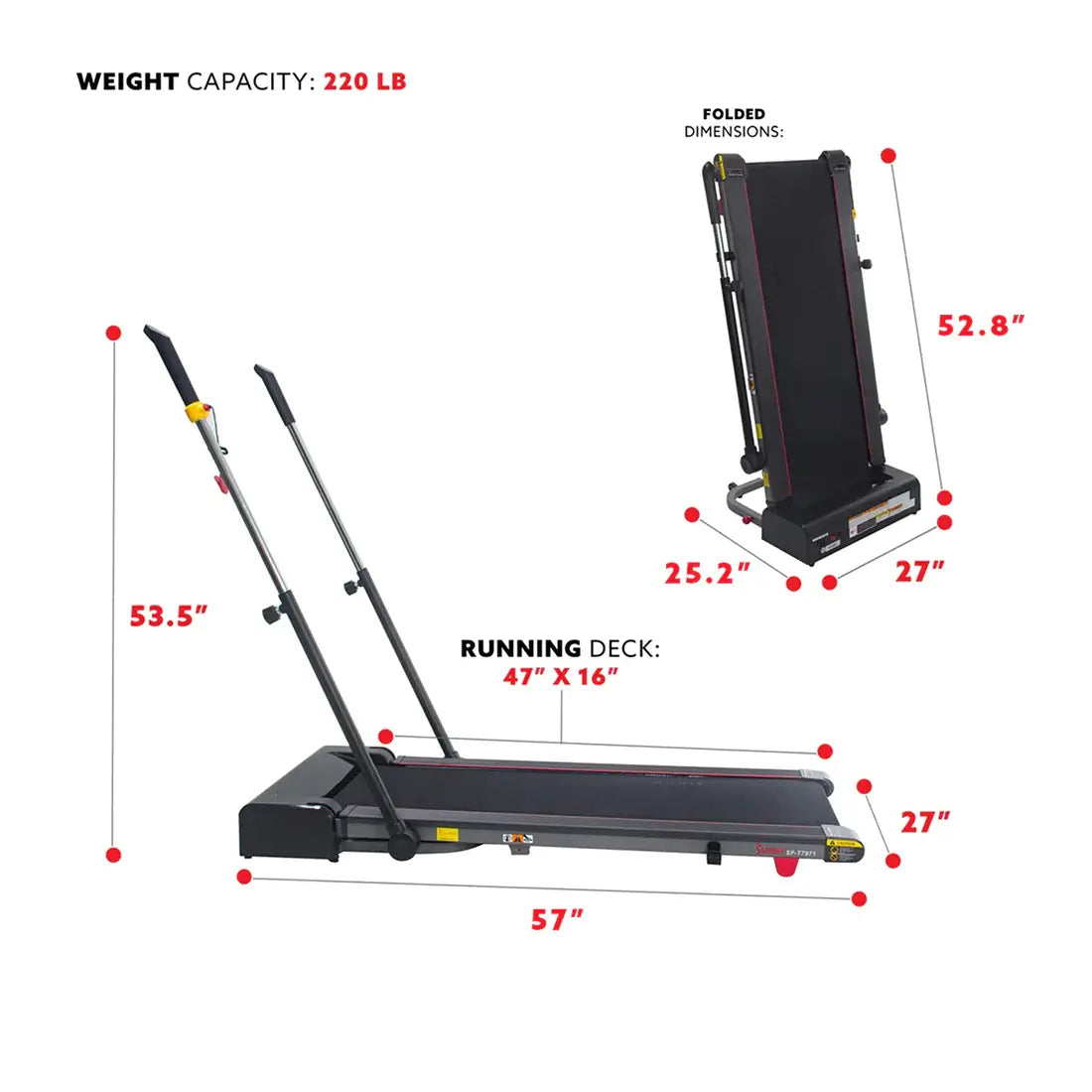 GP Pro Sun Slim Folding Treadmill Trekpad- Lifetime warranty*
