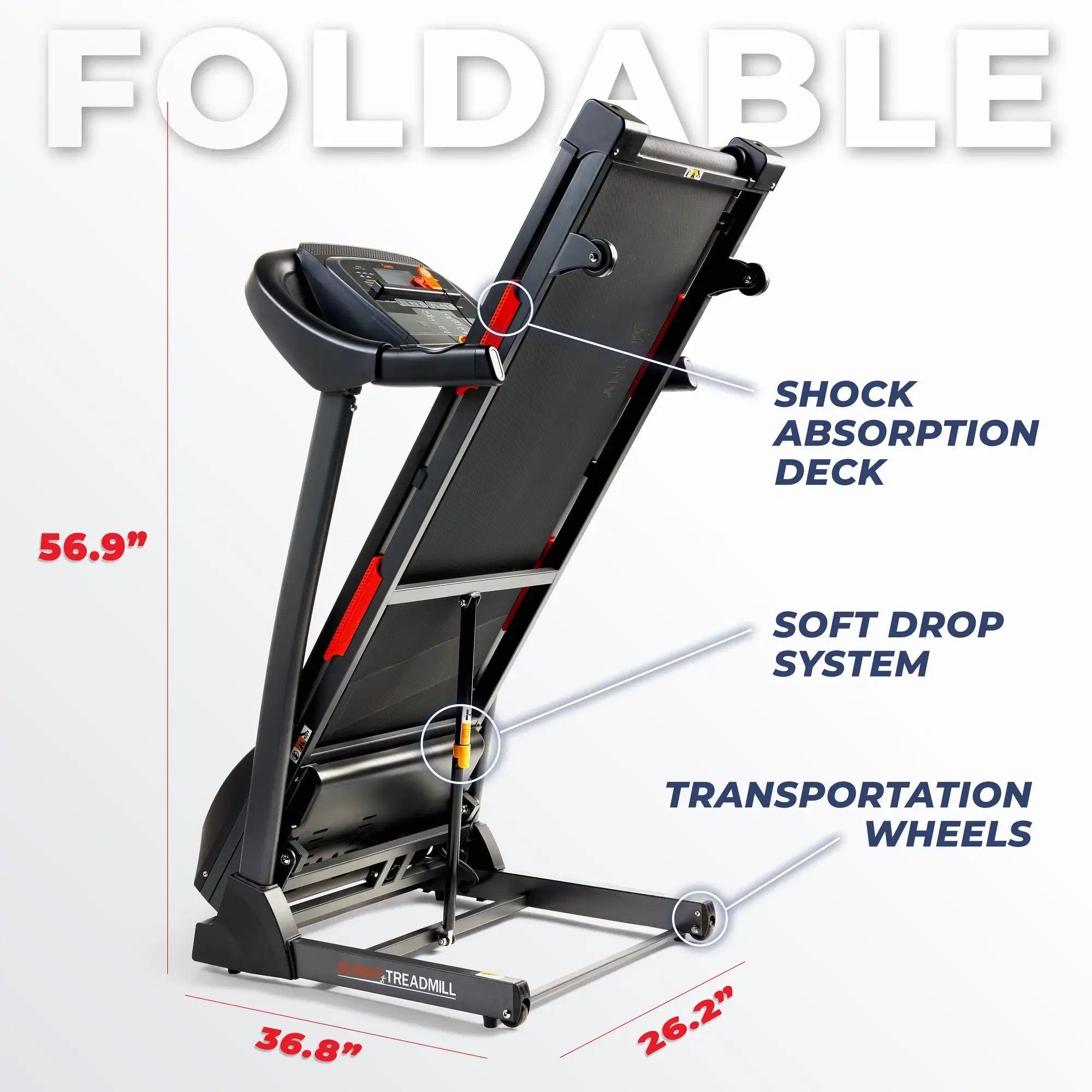 GP Pro Sun Premium Folding Auto-Incline Smart Treadmill - Lifetime warranty*