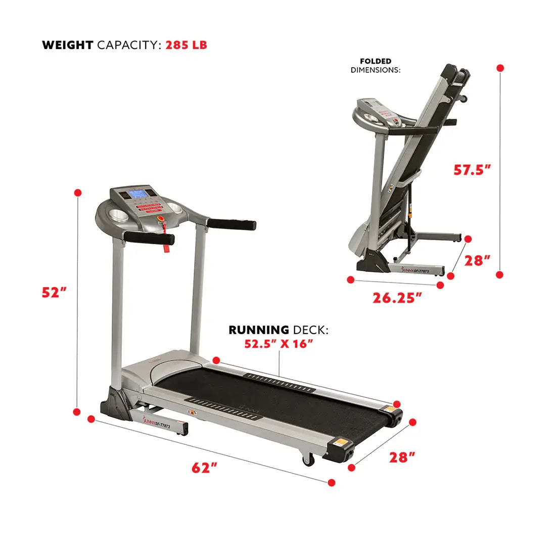 GP Pro Sun High Weight Limit Treadmill- Lifetime warranty*