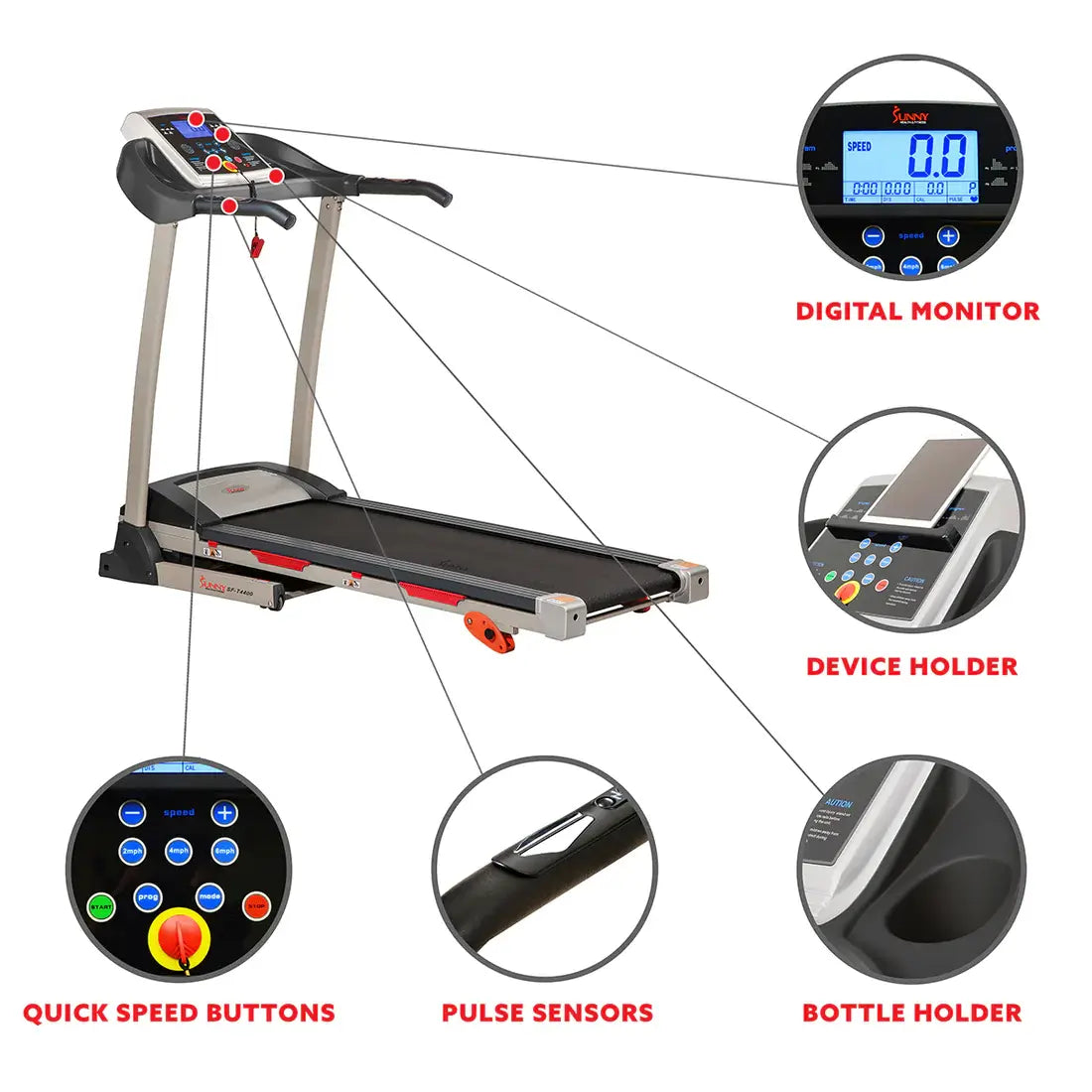 GP Pro Sun Manual Incline Treadmill - Lifetime warranty*
