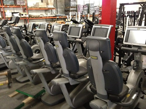 Technogym Excite 700e Recumbent Exercise Bike-Remanufactured w/TV